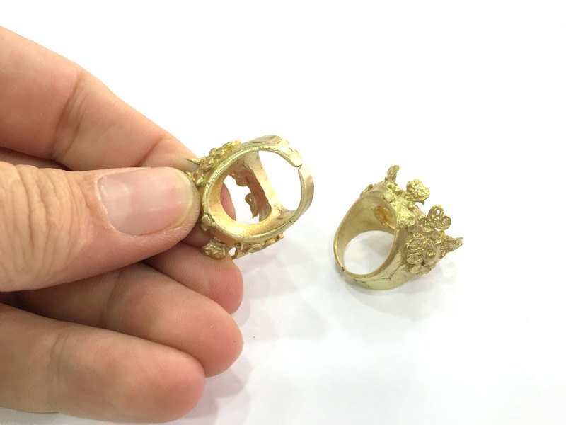 Raw Brass Adjustable Ring Blank (20 mm Blank)  G4164