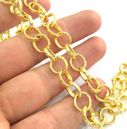 Gold Plated Rolo Chain 1 Meter - 3.3 Feet  (10mm)    G9532
