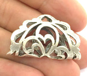 Silver Large Bails (30x26mm), Antique Silver Plated Brass   G4130