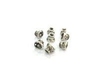 4 Antique Silver Plated Brass Cones , Findings  10x8mm  G12640