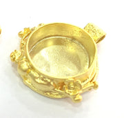 Gold Plated Brass Mountings ,  Blank  (20mm blank) G4158