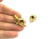 Raw Brass Amphora Pendant 44x28mm G12800