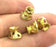 4 Raw Brass Cones  Findings 10x8mm G4159