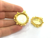 Gold Plated Brass Mountings ,  Blank  (25mm blank) G4160