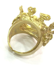 Raw Brass Adjustable Ring Blank (20 mm Blank)  G4164