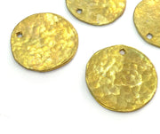 2 Raw Brass Charms 22mm G4166