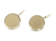 10 Pcs (5 set) 18mm Silver Brass Earring  Blank   G4167