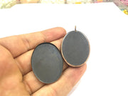 5 Antique Copper Pendant Blank Base Setting Necklace Blank Mountings 5 Pcs. (40x30 mm blank) G4176