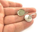 10 Silver Brass Earring  Blank  10 Pcs (5 set) 16mm  G4168