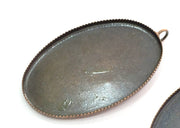 5 Antique Copper Pendant Blank Base Setting Necklace Blank Mountings 5 Pcs. (40x30 mm blank) G4176