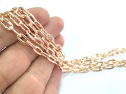 1mt Rose Gold Chain Rose Gold Plated Round Large Chain 10x6 mm - unsoldered 1 Meter - 3.3 Feet  G4352