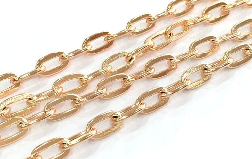 1mt Rose Gold Chain Rose Gold Plated Round Large Chain 10x6 mm - unsoldered 1 Meter - 3.3 Feet  G4352