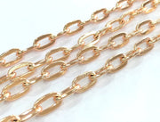 1mt Rose Gold Chain Rose Gold Plated Round Large Chain 10x6 mm - unsoldered 1 Meter - 3.3 Feet  G4352