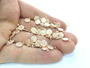 10 Rose Gold Ottoman Signature Charms , Rose Gold Plated 10 Pcs (8 mm)  G4357