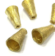 4 Raw Brass Cones  Findings 12x8mm G4378