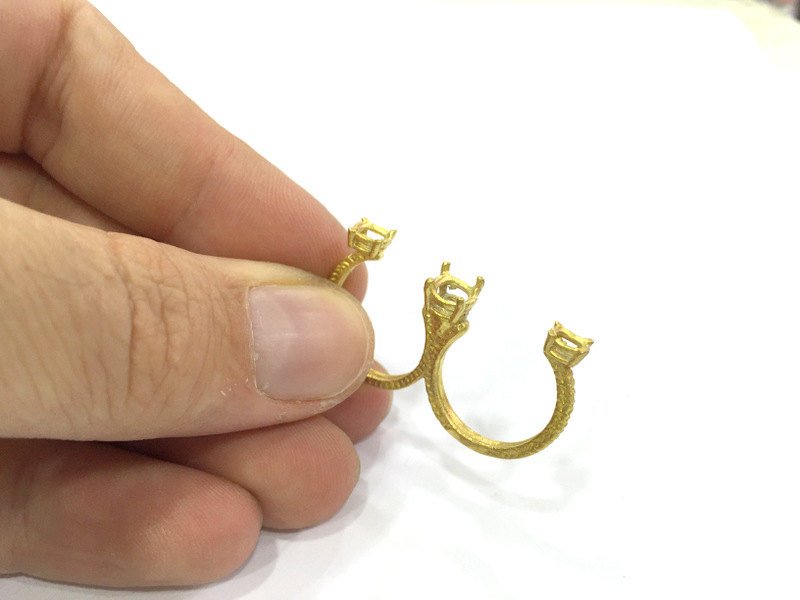 Raw Brass Adjustable Ring Blank  (4mm and 5mm Blank) G4382