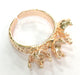 Adjustable Ring Blank, (6 mm blank) Rose Gold Plated Brass G4383