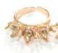 Adjustable Ring Blank, (6 mm blank) Rose Gold Plated Brass G4383
