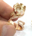 Adjustable Ring Blank, (14 mm blank) Rose Gold Plated Brass G4386
