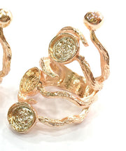 Adjustable Ring Blank, (8 mm blank) Rose Gold Plated Brass G4389