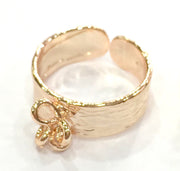 Adjustable Ring Blank Setting,  Rose Gold Plated Brass G4398
