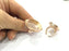 Adjustable Ring Blank, (30x22 mm blank) Rose Gold Plated Brass G4405
