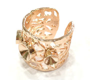 Adjustable Ring Blank, (4mm and 5mm blank) Rose Gold Plated Brass G4396