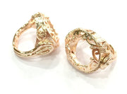 Adjustable Ring Blank, (18 mm blank) Rose Gold Plated Brass G4400