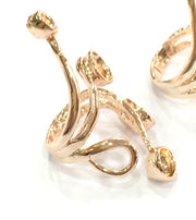 Adjustable Ring Blank, (4,6,7,8 mm blank) Rose Gold Plated Brass G4402