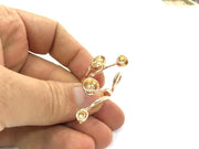 Adjustable Ring Blank, (4,6,7,8 mm blank) Rose Gold Plated Brass G4402