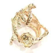 Adjustable Ring Blank, (8 mm blank) Rose Gold Plated Brass G4408