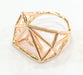 Geometric Ring Blank, (11x11x11 mm blank) Rose Gold Plated Brass G4409