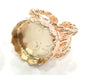 Adjustable Ring Blank, (20 mm blank) Rose Gold Plated Brass G12038