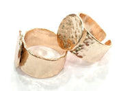 Adjustable Ring Blank, (15 mm blank) Rose Gold Plated Brass G4411