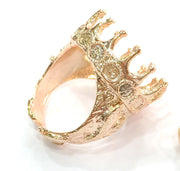 Adjustable Ring Blank, (20 mm blank) Rose Gold Plated Brass G4416