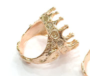 Adjustable Ring Blank, (20 mm blank) Rose Gold Plated Brass G4416