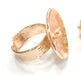 Adjustable Ring Blank Setting,  Rose Gold Plated Brass G4417