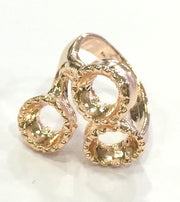 Adjustable Ring Blank, (8 mm blank) Rose Gold Plated Brass G4424