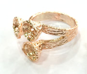 Adjustable Ring Blank, (6 mm blank) Rose Gold Plated Brass G4427