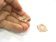 Rose Gold Pendant Blank Base Setting Necklace Blank Mountings  Rose Gold Plated Brass  (14 mm blank) G4430
