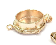 Rose Gold Plated Brass  Blanks , Mountings   (20 mm blank) G4432