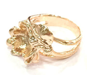 Adjustable Ring Blank, (10 mm blank) Rose Gold Plated Brass G4407