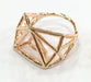 Geometric Ring Blank, (11x11x11 mm blank) Rose Gold Plated Brass G4409