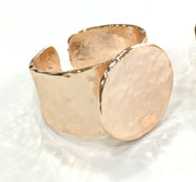 Adjustable Ring Blank, (15 mm blank) Rose Gold Plated Brass G4411