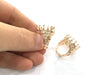 Adjustable Ring Blank, (20 mm blank) Rose Gold Plated Brass G4416