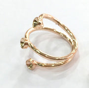 Adjustable Ring Blank, (4 mm blank) Rose Gold Plated Brass G4426