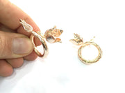 Adjustable Ring Blank, (8 mm blank) Rose Gold Plated Brass G4428