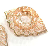 Rose Gold Pendant Blank Base Setting Necklace Blank Mountings  Rose Gold Plated Brass  (14 mm blank) G4430