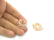 Rose Gold Pendant Blank Base Setting Necklace Blank Mountings  Rose Gold Plated Brass  (14 mm blank) G4430