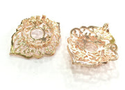 Rose Gold Pendant Blank Base Setting Necklace Blank Mountings  Rose Gold Plated Brass  (14 mm blank) G4430